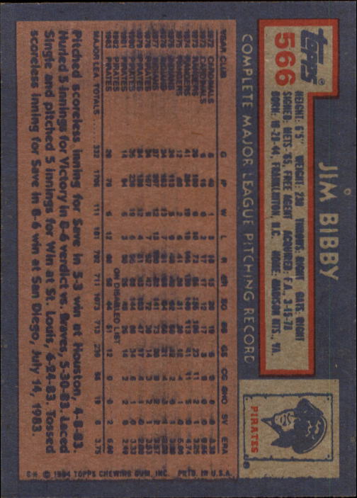 thumbnail 117  - 1984 Topps Baseball Card Pick 506-759