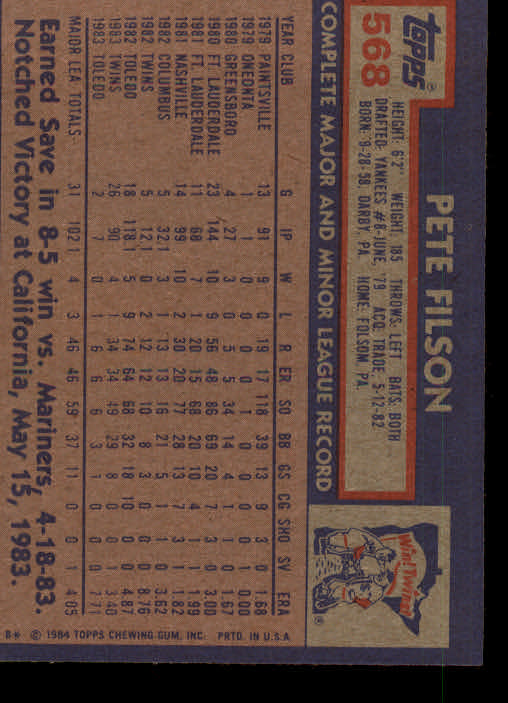 thumbnail 121  - 1984 Topps Baseball Card Pick 506-759