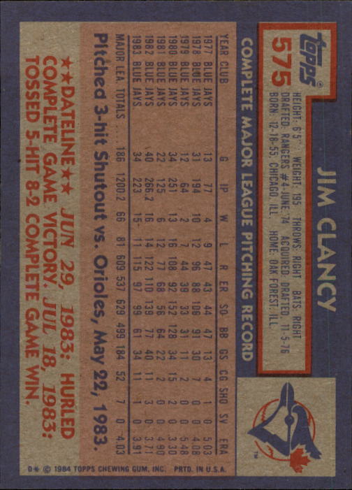 thumbnail 135  - 1984 Topps Baseball Card Pick 506-759