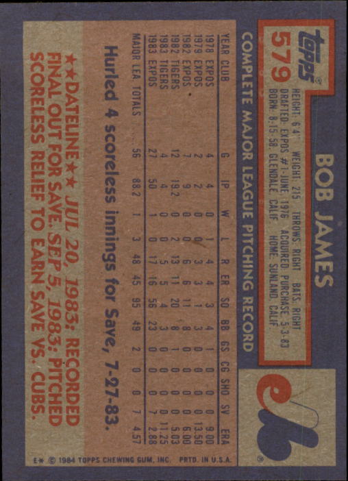 thumbnail 143  - 1984 Topps Baseball Card Pick 506-759