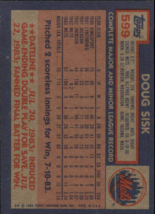 thumbnail 177  - 1984 Topps Baseball Card Pick 506-759