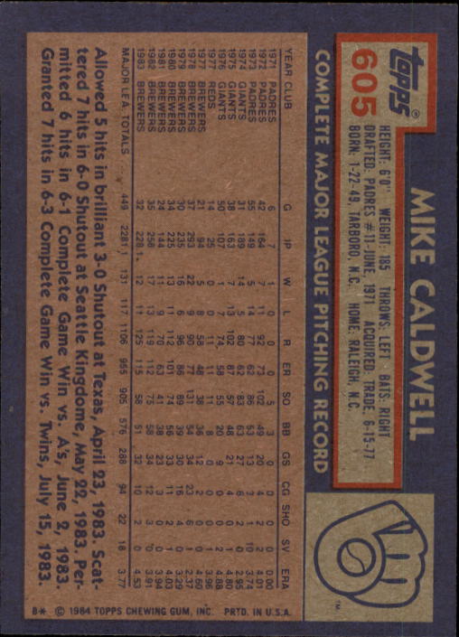 thumbnail 189  - 1984 Topps Baseball Card Pick 506-759