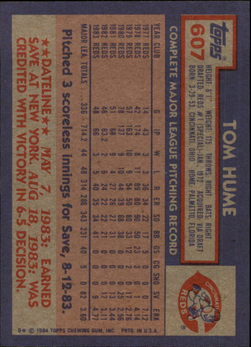 thumbnail 193  - 1984 Topps Baseball Card Pick 506-759