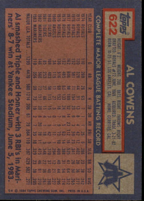 thumbnail 43  - 1984 Topps Baseball Set Break (Cards 601-792) (Pick Your Players)