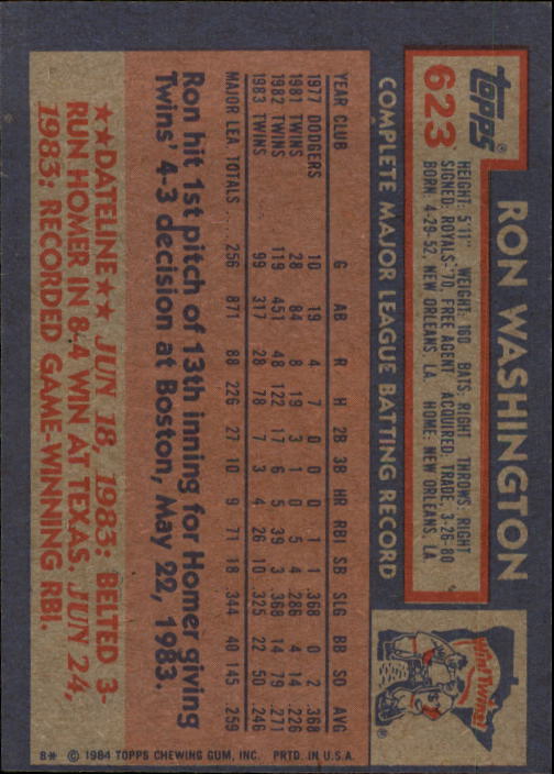 thumbnail 47  - A0328- 1984 Topps Baseball Cards 601-792 +Rookies -You Pick- 10+ FREE US SHIP