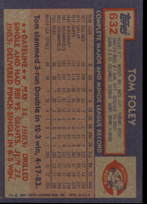 thumbnail 63  - 1984 Topps Baseball Set Break (Cards 601-792) (Pick Your Players)