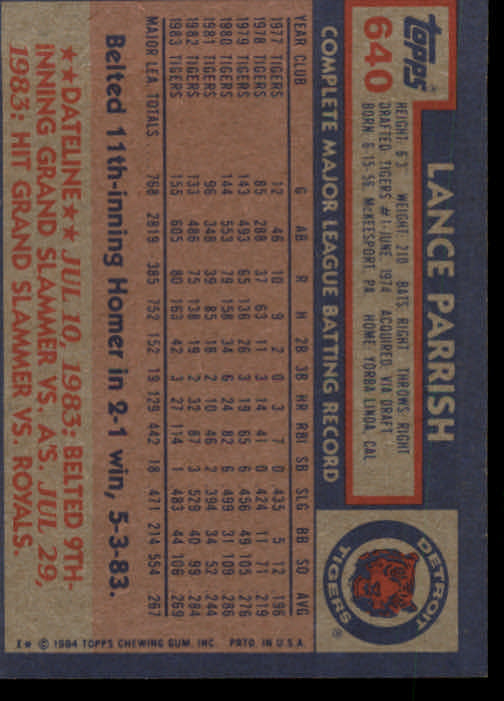 thumbnail 81  - A0328- 1984 Topps Baseball Cards 601-792 +Rookies -You Pick- 10+ FREE US SHIP