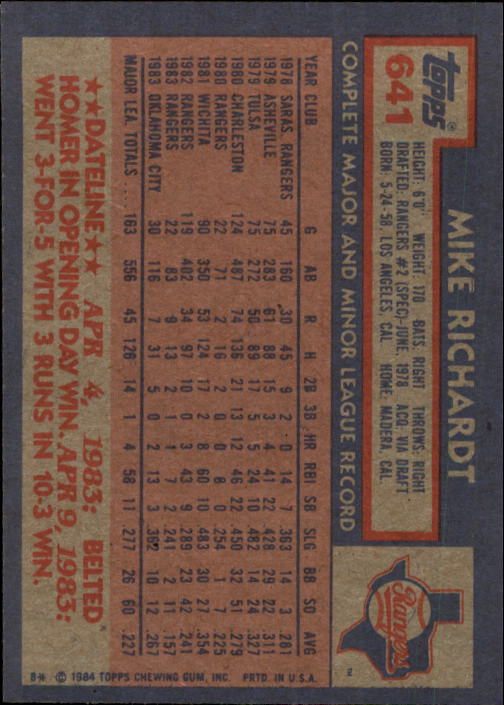 thumbnail 261  - 1984 Topps Baseball Card Pick 506-759
