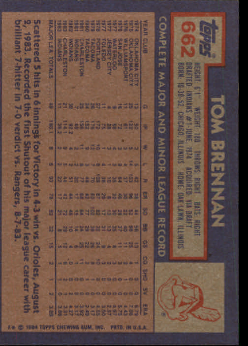 thumbnail 125  - A0328- 1984 Topps Baseball Cards 601-792 +Rookies -You Pick- 10+ FREE US SHIP