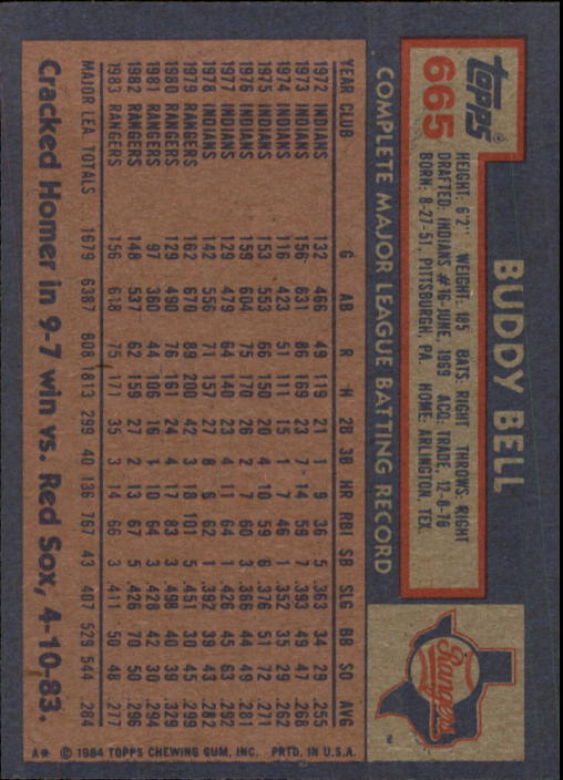thumbnail 129  - 1984 Topps Baseball Set Break (Cards 601-792) (Pick Your Players)
