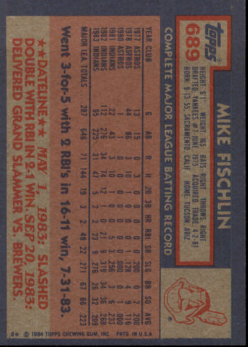 thumbnail 179  - A0328- 1984 Topps Baseball Cards 601-792 +Rookies -You Pick- 10+ FREE US SHIP