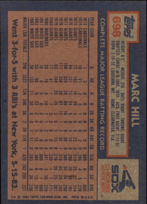 thumbnail 197  - A0328- 1984 Topps Baseball Cards 601-792 +Rookies -You Pick- 10+ FREE US SHIP