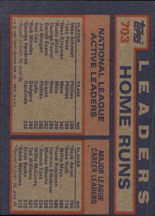 thumbnail 207  - A0328- 1984 Topps Baseball Cards 601-792 +Rookies -You Pick- 10+ FREE US SHIP