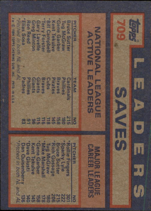thumbnail 219  - A0328- 1984 Topps Baseball Cards 601-792 +Rookies -You Pick- 10+ FREE US SHIP