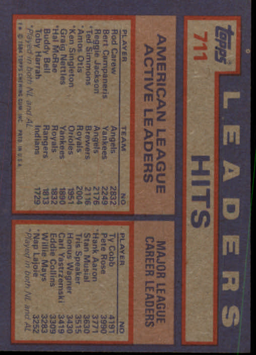 thumbnail 399  - 1984 Topps Baseball Card Pick 506-759