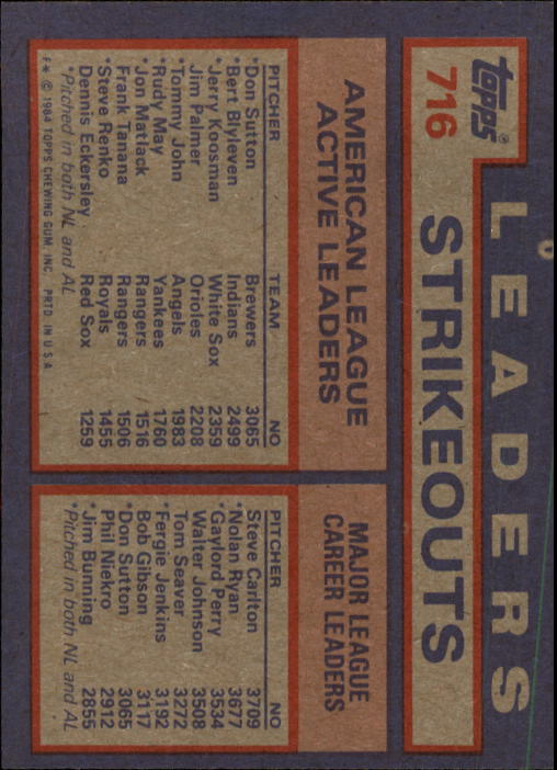 thumbnail 233  - A0328- 1984 Topps Baseball Cards 601-792 +Rookies -You Pick- 10+ FREE US SHIP