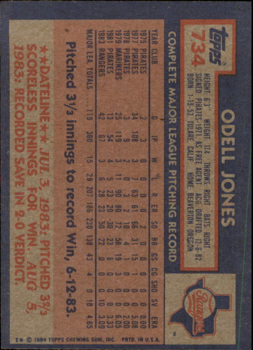 thumbnail 269  - A0328- 1984 Topps Baseball Cards 601-792 +Rookies -You Pick- 10+ FREE US SHIP