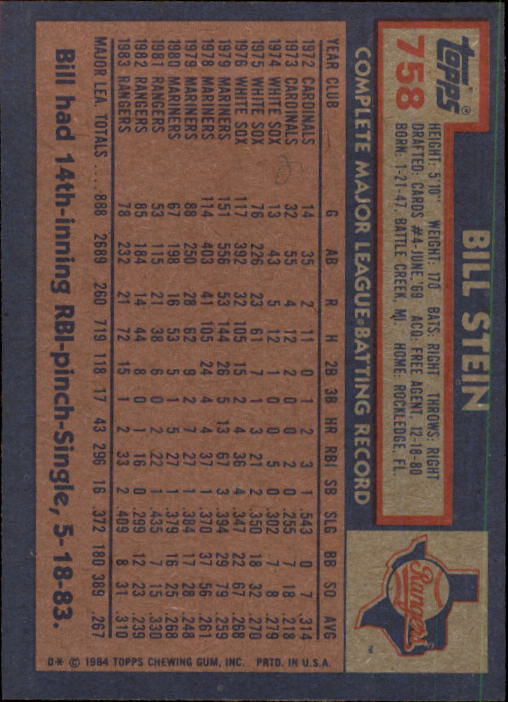 thumbnail 317  - A0328- 1984 Topps Baseball Cards 601-792 +Rookies -You Pick- 10+ FREE US SHIP