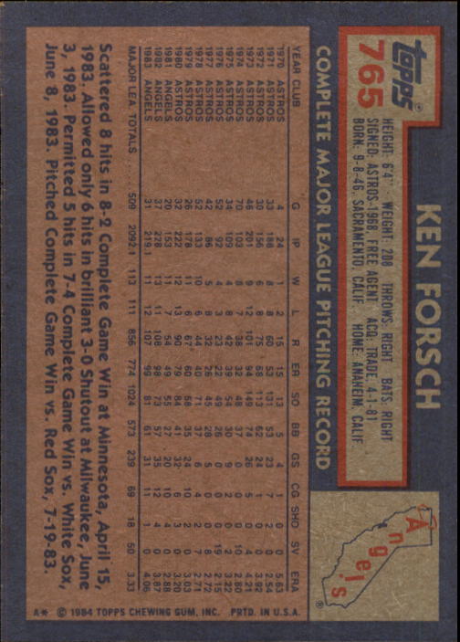 thumbnail 325  - 1984 Topps Baseball Set Break (Cards 601-792) (Pick Your Players)