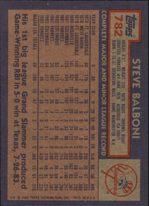 thumbnail 365  - A0328- 1984 Topps Baseball Cards 601-792 +Rookies -You Pick- 10+ FREE US SHIP