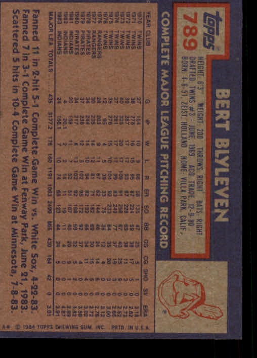 thumbnail 371  - 1984 Topps Baseball Set Break (Cards 601-792) (Pick Your Players)