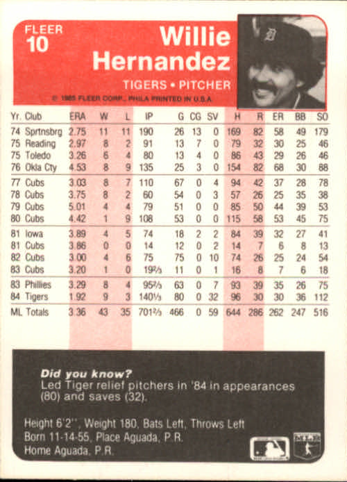 1985 Fleer Baseball Card Pick 1-376 - Picture 17 of 481