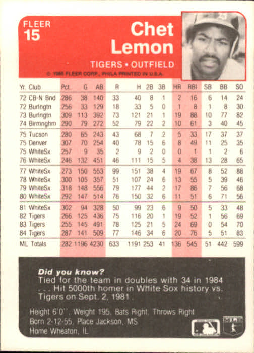 1985 Fleer Baseball Card Pick 1-376 - Picture 21 of 481