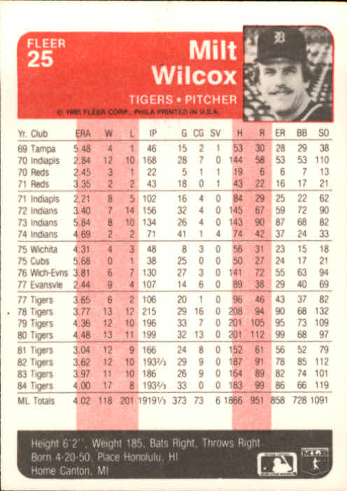1985 Fleer Baseball Card Pick 1-376 - Picture 29 of 481