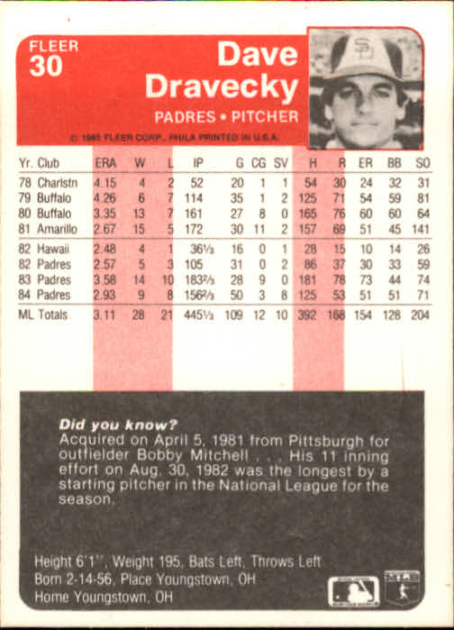 1985 Fleer Baseball Card Pick 1-376 - Picture 37 of 481