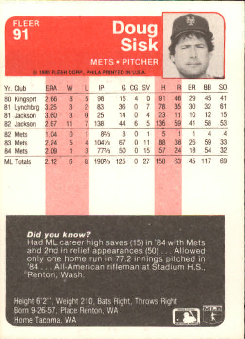 1985 Fleer Baseball Card Pick 1-376 - Picture 111 of 481