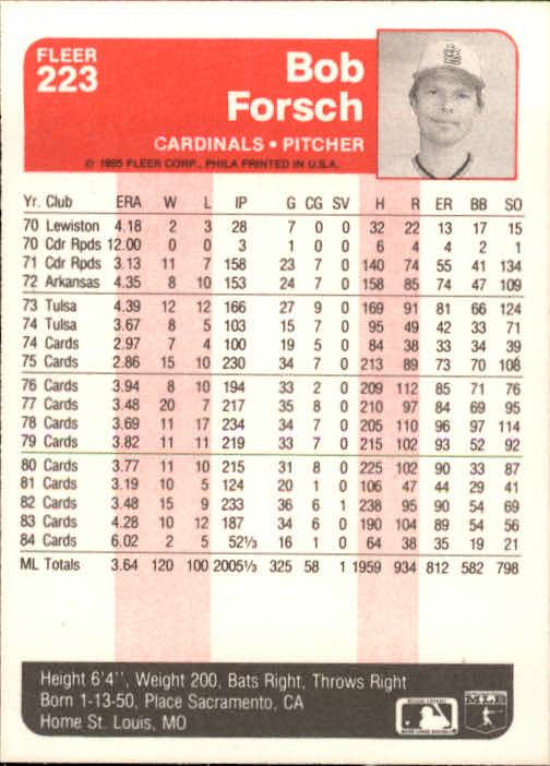 1985 Fleer Baseball Card Pick 1-376 - Picture 273 of 481