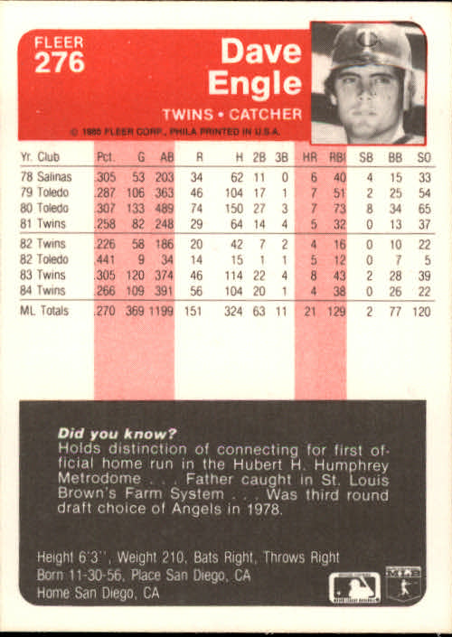 1985 Fleer Baseball Card #251-500 - Choose Your Card - Picture 51 of 493