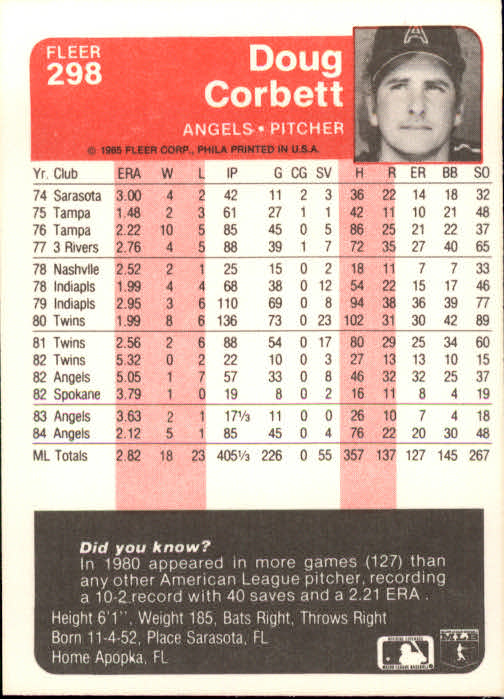 1985 Fleer Baseball Card #251-500 - Choose Your Card - Picture 93 of 493