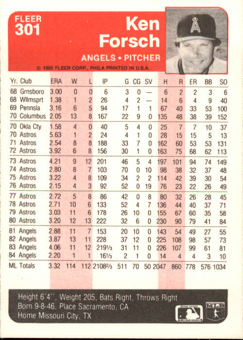 1985 Fleer Baseball Card #251-500 - Choose Your Card - Picture 99 of 493
