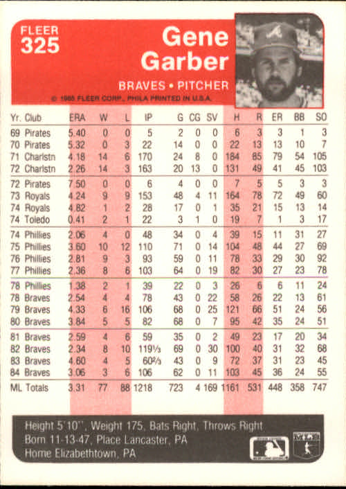 1985 Fleer Baseball Card #251-500 - Choose Your Card - Picture 147 of 493
