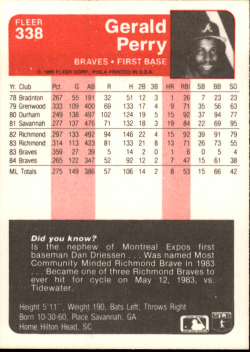 1985 Fleer Baseball Card #251-500 - Choose Your Card - Picture 173 of 493