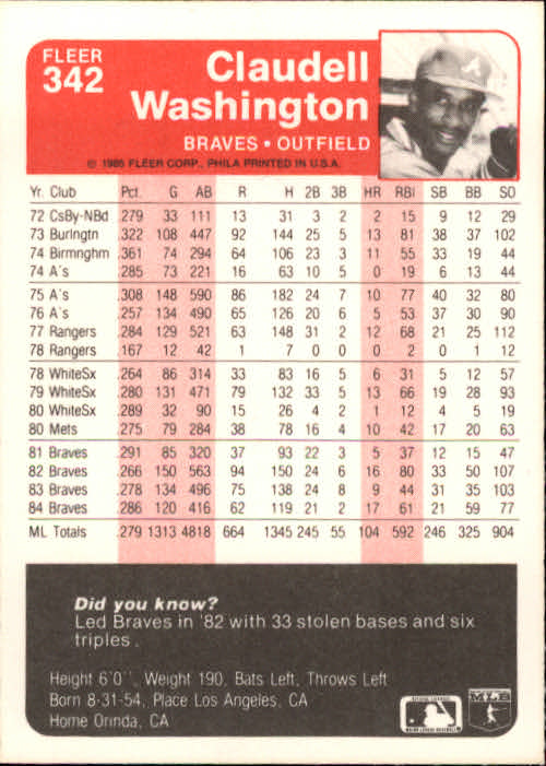 1985 Fleer Baseball Card #251-500 - Choose Your Card - Picture 181 of 493