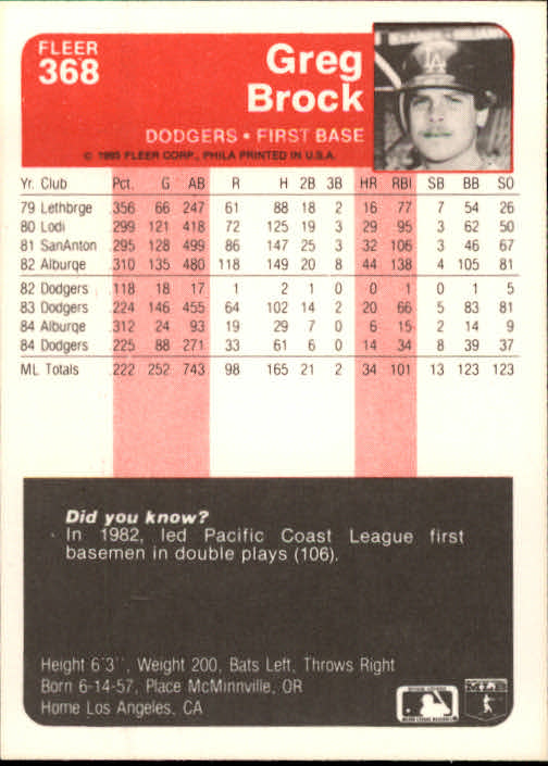 1985 Fleer Baseball Card #251-500 - Choose Your Card - Picture 231 of 493