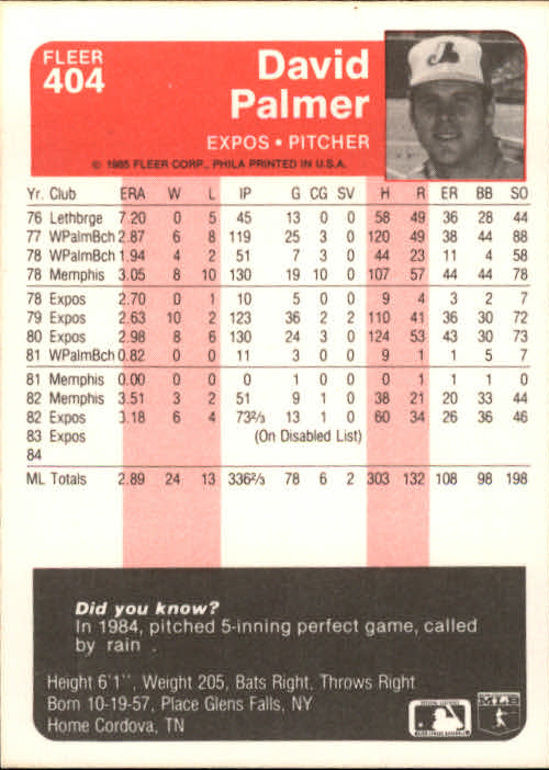 1985 Fleer Baseball Card #251-500 - Choose Your Card - Picture 301 of 493