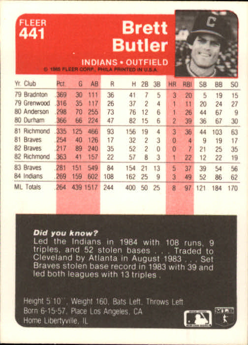 1985 Fleer Baseball Card #251-500 - Choose Your Card - Picture 375 of 493