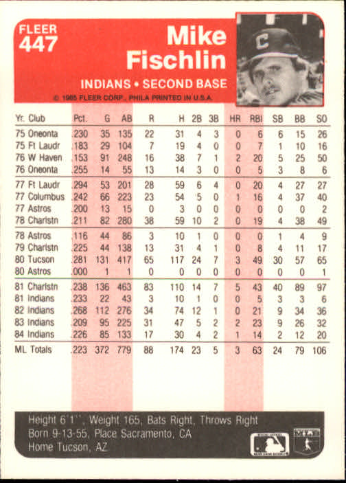 1985 Fleer Baseball Card #251-500 - Choose Your Card - Picture 387 of 493