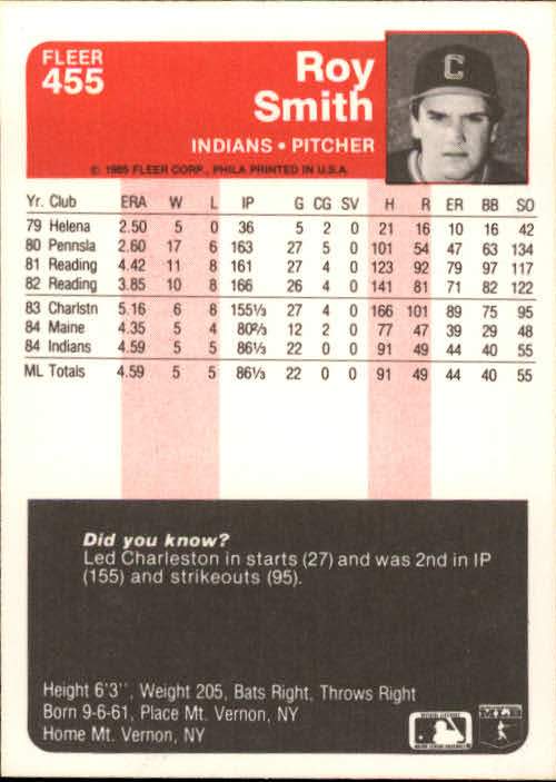 1985 Fleer Baseball Card #251-500 - Choose Your Card - Picture 403 of 493
