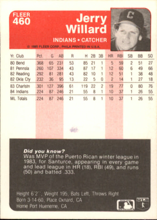 1985 Fleer Baseball Card #251-500 - Choose Your Card - Picture 413 of 493