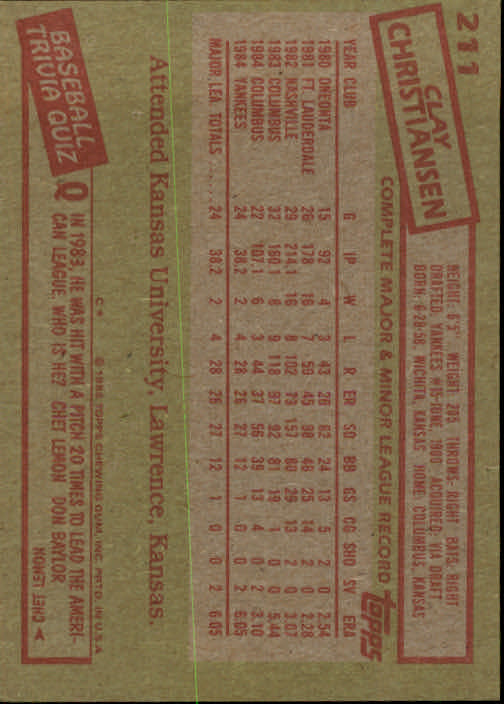 A2629- 1985 Topps Baseball Cards 201-400 +Rookies -You Pick- 15+ FREE US SHIP - Picture 23 of 401