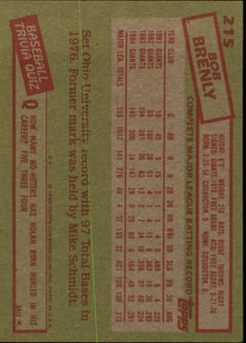 A2629- 1985 Topps Baseball Cards 201-400 +Rookies -You Pick- 15+ FREE US SHIP - Picture 31 of 401