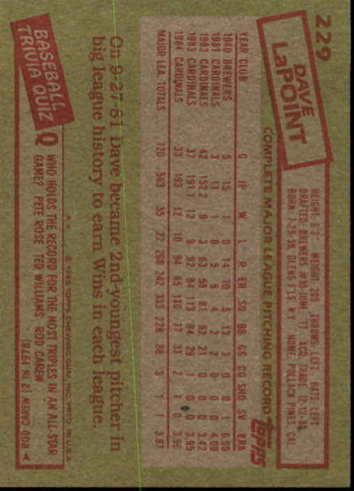 A2629- 1985 Topps Baseball Cards 201-400 +Rookies -You Pick- 15+ FREE US SHIP - Picture 59 of 401