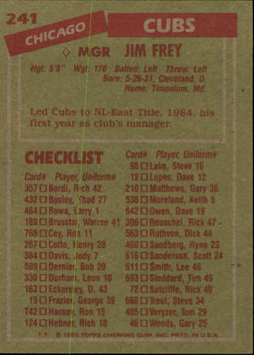 A2629- 1985 Topps Baseball Cards 201-400 +Rookies -You Pick- 15+ FREE US SHIP - Picture 83 of 401