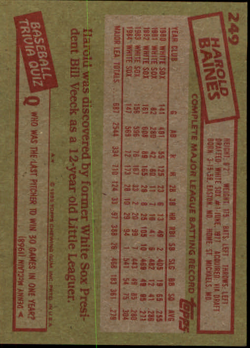 A2629- 1985 Topps Baseball Cards 201-400 +Rookies -You Pick- 15+ FREE US SHIP - Picture 99 of 401