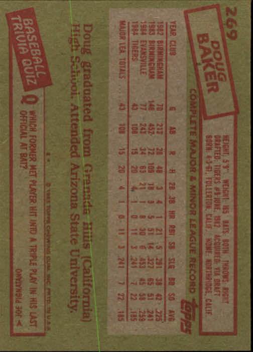 A2629- 1985 Topps Baseball Cards 201-400 +Rookies -You Pick- 15+ FREE US SHIP - Picture 139 of 401