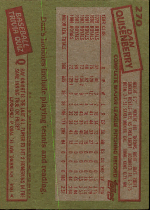 A2629- 1985 Topps Baseball Cards 201-400 +Rookies -You Pick- 15+ FREE US SHIP - Picture 141 of 401